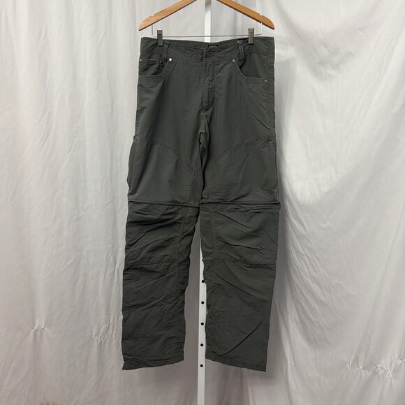 Kuhl Liberator Stealth Pants Men 34 x 34 Convertible Hiking Gray Hiking Fishing - Picture 1 of 13